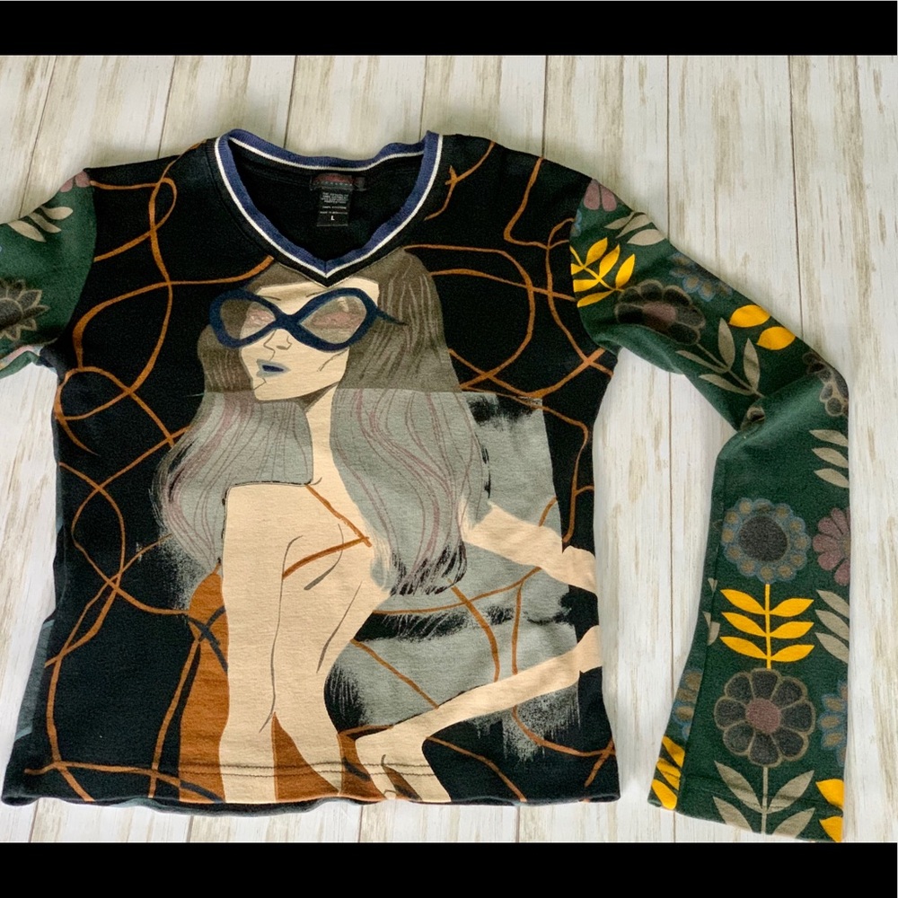 Vintage Custo Barcelona Unique Woman L Long Sleeve